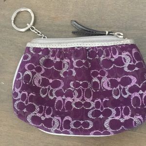 Coach keychain coin purse